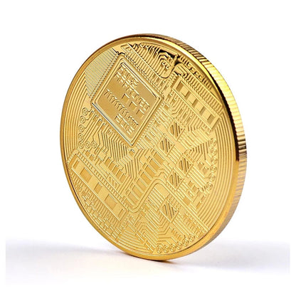 Gullbelagt Bitcoin Mynt