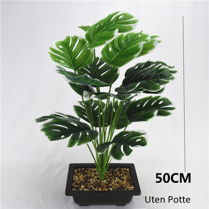 Kunstig Tropisk Monsteraobliqua Stor Plante 50cm