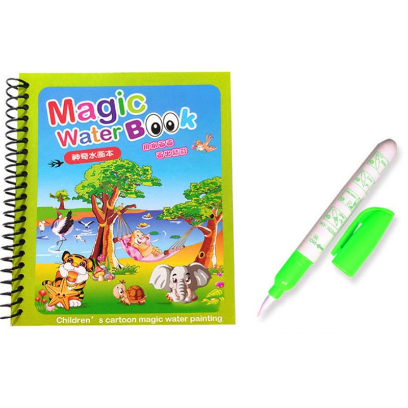 Montessori Magisk Gjenbrukbar Vanntegning Sensorisk Fargebok