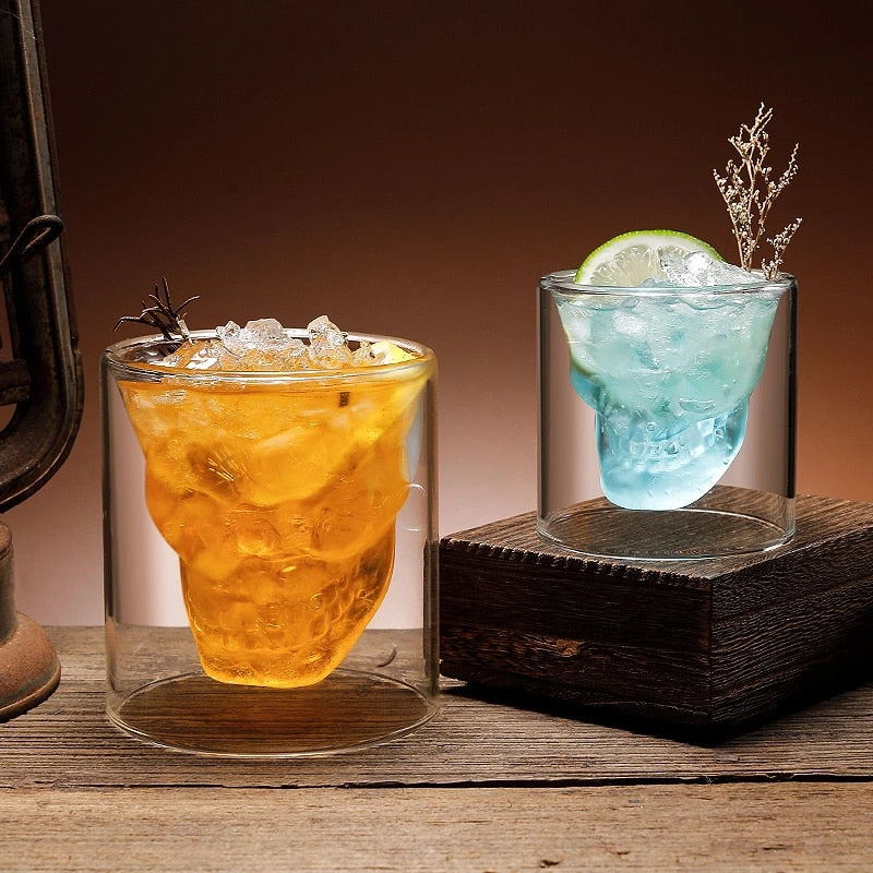 Drikke Glass med Hodeskalle Design